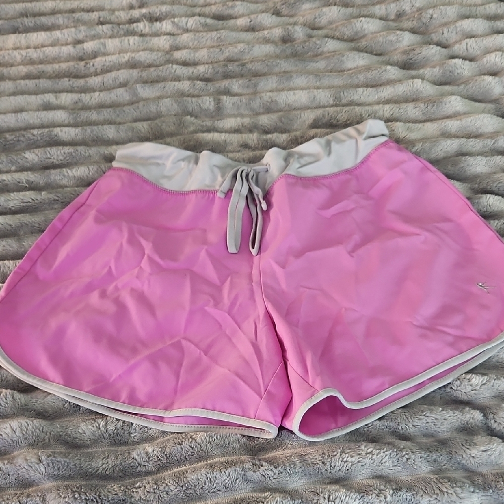 Danskin Now Pink and Gray Athletic Shorts Lightweight Comfort